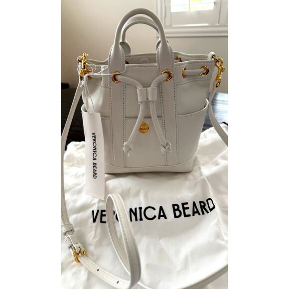Veronica Beard NEW Mini Goody Leather Bucket Bag - Picture 4 of 9